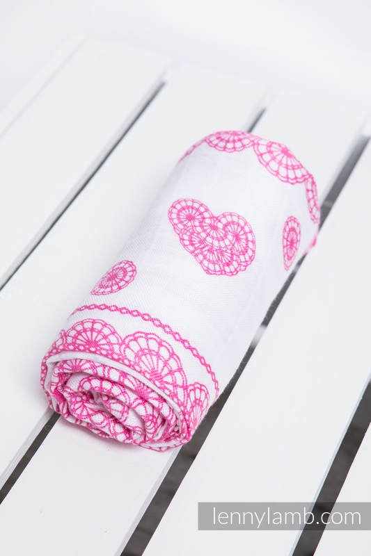 Lenny Lamb – Babyfilt – Iced Lace Pink White Två Barn